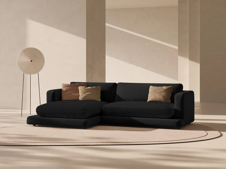 Ibiza 4-Sitzer Ecksofa, Linke Seite, aus Samt in Schwarz (Riviera 100), 270x170x86 cm von Cosmopolitan Design – Bild 2