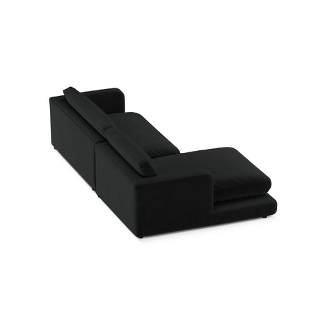 Ibiza 4-Sitzer Ecksofa, Linke Seite, aus Samt in Schwarz (Riviera 100), 270x170x86 cm von Cosmopolitan Design – Bild 5
