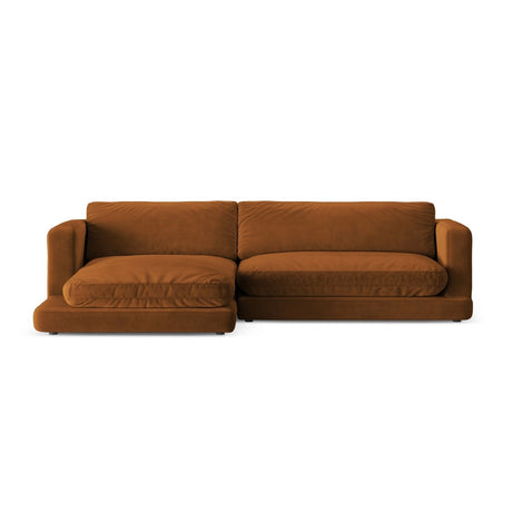 Ibiza 4-Sitzer Ecksofa, Linke Seite, aus Samt in Terrakotta (Riviera 56), 270x170x86 cm von Cosmopolitan Design – Bild 1
