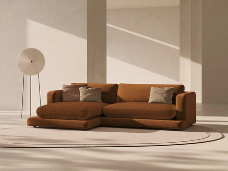 Ibiza 4-Sitzer Ecksofa, Linke Seite, aus Samt in Terrakotta (Riviera 56), 270x170x86 cm von Cosmopolitan Design – Bild 2