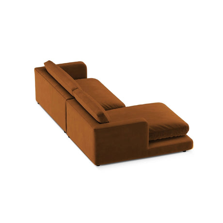 Ibiza 4-Sitzer Ecksofa, Linke Seite, aus Samt in Terrakotta (Riviera 56), 270x170x86 cm von Cosmopolitan Design – Bild 5