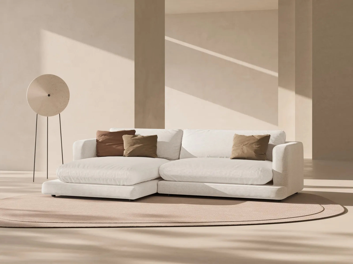 Ibiza 4-Sitzer Ecksofa, Linke Seite, aus Samt oder Strukturstoff, 270x170x86 cm von Cosmopolitan Design – Bild 2