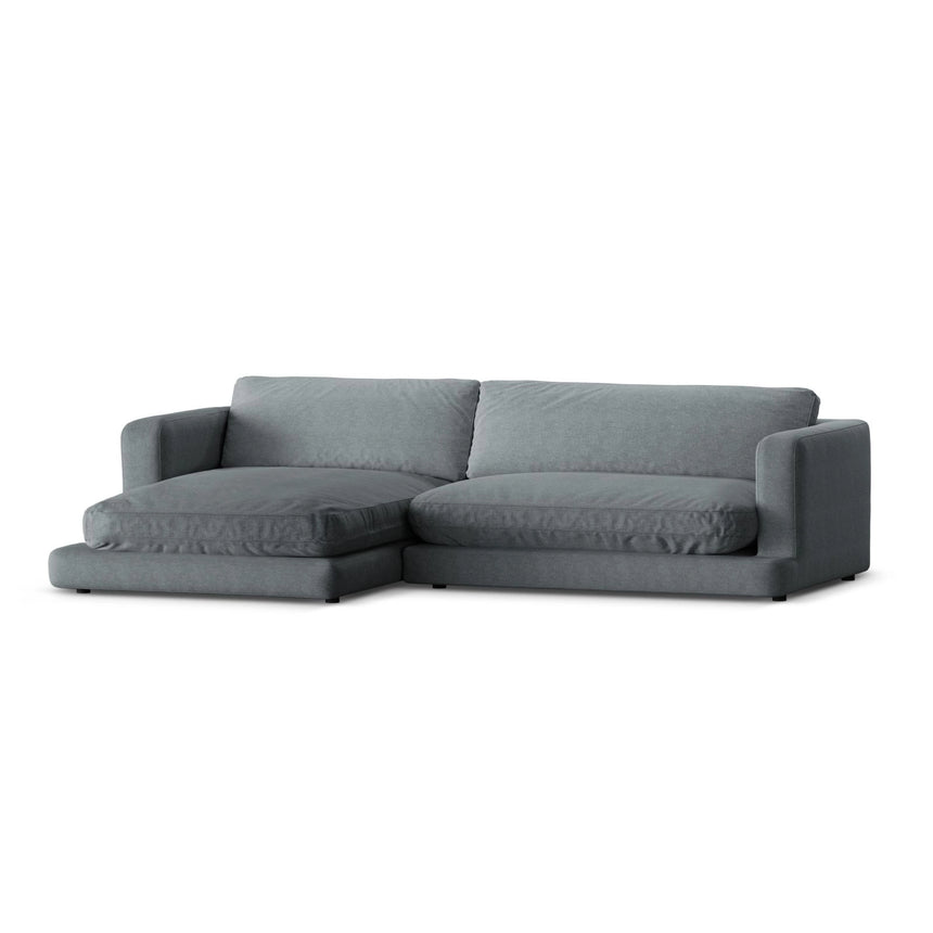 Ibiza 4-Sitzer Ecksofa, Linke Seite, aus Strukturierter Stoff in Dunkelgrau (Wind 89), 270x170x86 cm von Cosmopolitan Design – Bild 4