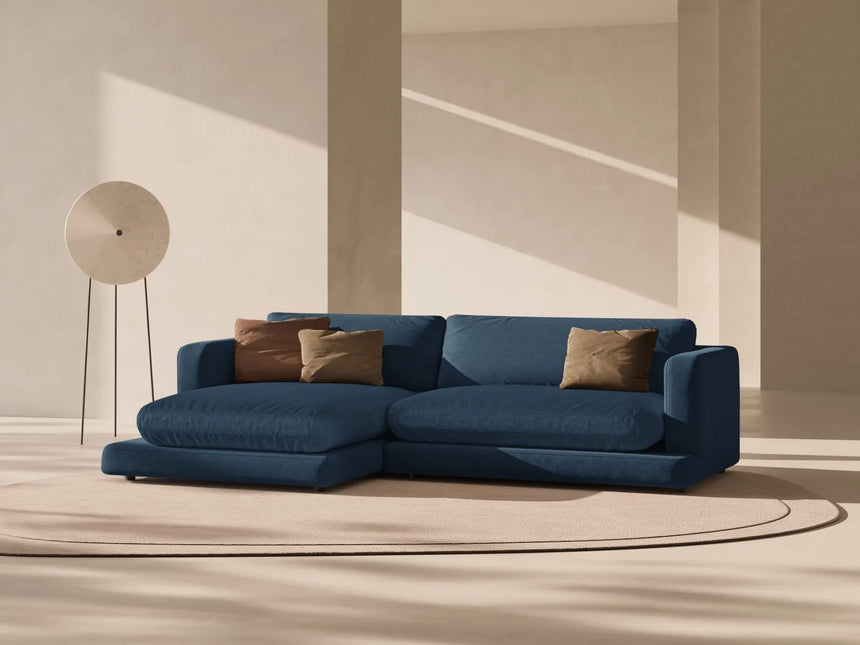 Ibiza 4-Sitzer Ecksofa, Linke Seite, aus Strukturierter Stoff in Marineblau (Wind 77), 270x170x86 cm von Cosmopolitan Design – Bild 2