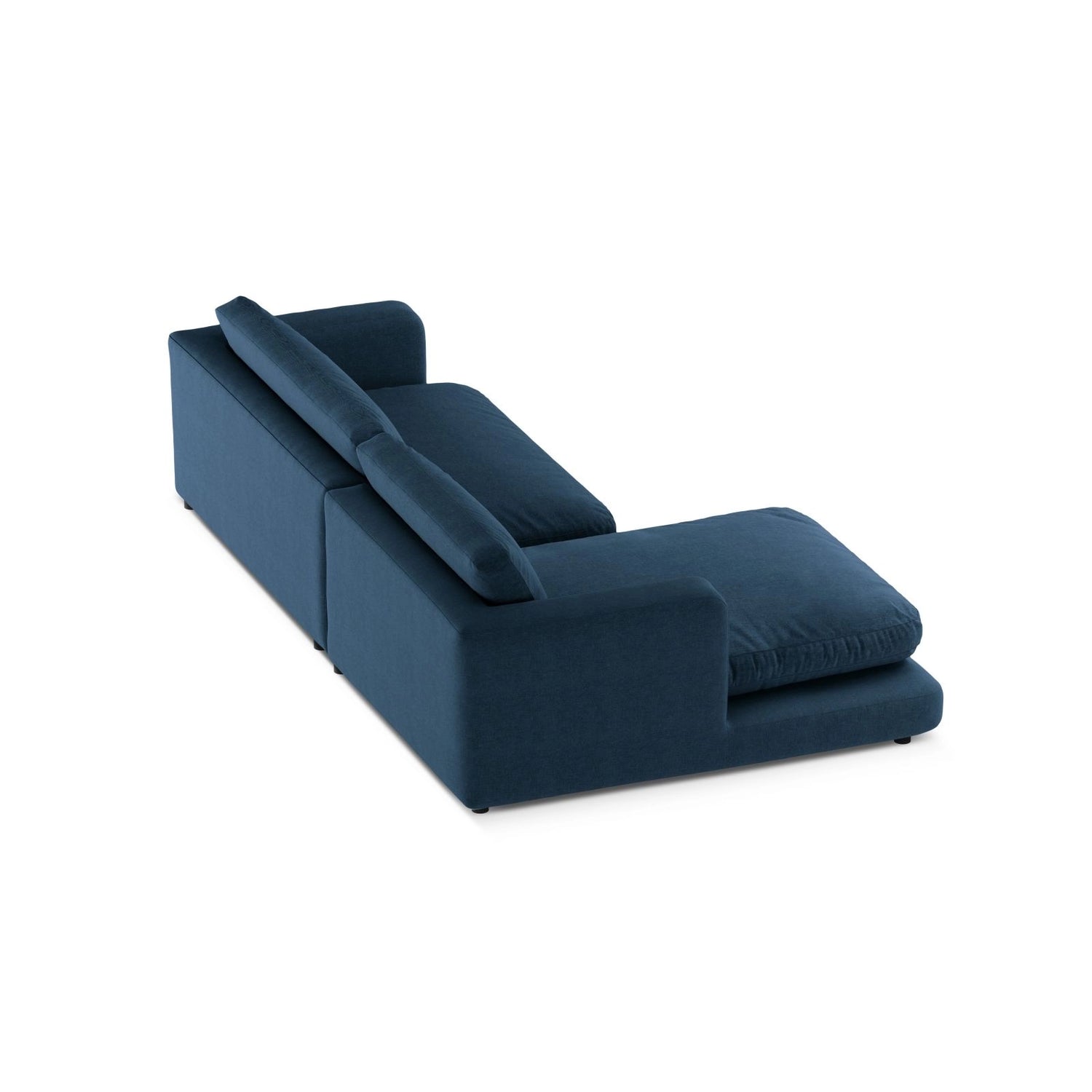 Ibiza 4-Sitzer Ecksofa, Linke Seite, aus Strukturierter Stoff in Marineblau (Wind 77), 270x170x86 cm von Cosmopolitan Design – Bild 5