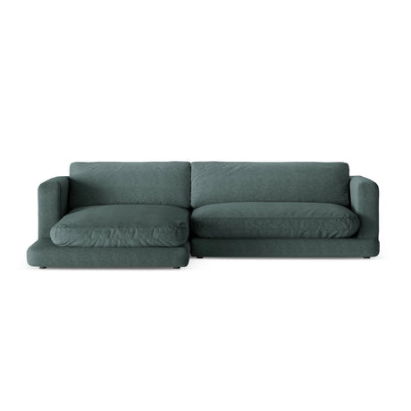 Ibiza 4-Sitzer Ecksofa, Linke Seite, aus Strukturierter Stoff in Moosgrün (Wind 75), 270x170x86 cm von Cosmopolitan Design – Bild 1