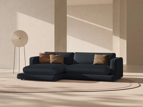 Ibiza 4-Sitzer Ecksofa, Linke Seite, aus Strukturierter Stoff in Schwarz (Wind 99), 270x170x86 cm von Cosmopolitan Design – Bild 2