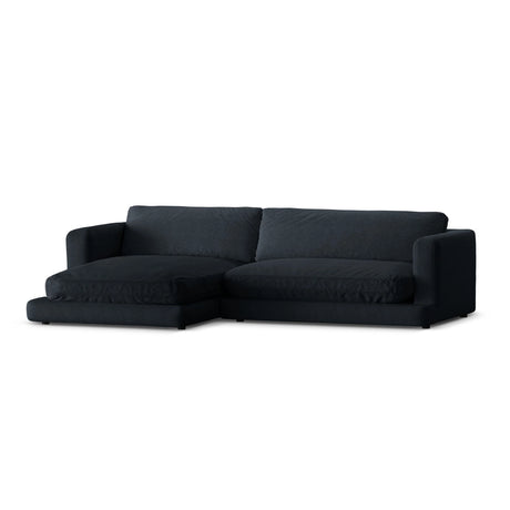 Ibiza 4-Sitzer Ecksofa, Linke Seite, aus Strukturierter Stoff in Schwarz (Wind 99), 270x170x86 cm von Cosmopolitan Design – Bild 4
