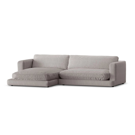 Ibiza 4-Sitzer Ecksofa, Linke Seite, aus Strukturierter Stoff in Warmes Grau (Wind 82), 270x170x86 cm von Cosmopolitan Design – Bild 4
