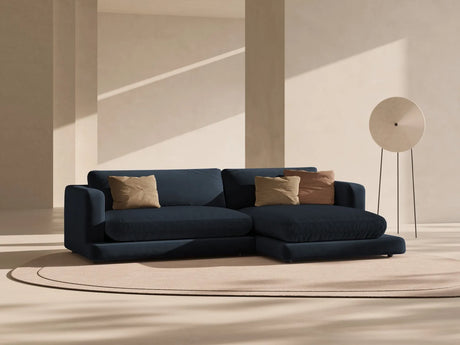 Ibiza 4-Sitzer Ecksofa, Rechte Seite, aus Samt in Dunkelblau (Riviera 79), 270x170x86 cm von Cosmopolitan Design – Bild 2