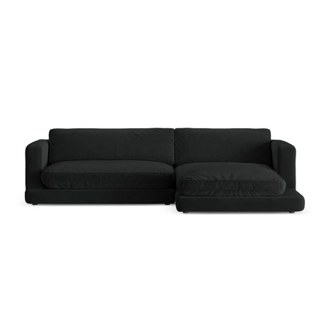 Ibiza 4-Sitzer Ecksofa, Rechte Seite, aus Samt in Schwarz (Riviera 100), 270x170x86 cm von Cosmopolitan Design – Bild 1