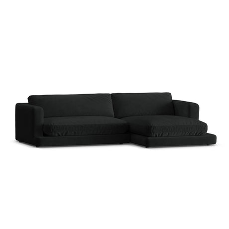 Ibiza 4-Sitzer Ecksofa, Rechte Seite, aus Samt in Schwarz (Riviera 100), 270x170x86 cm von Cosmopolitan Design – Bild 4