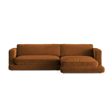 Ibiza 4-Sitzer Ecksofa, Rechte Seite, aus Samt in Terrakotta (Riviera 56), 270x170x86 cm von Cosmopolitan Design – Bild 1