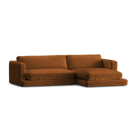 Ibiza 4-Sitzer Ecksofa, Rechte Seite, aus Samt in Terrakotta (Riviera 56), 270x170x86 cm von Cosmopolitan Design – Bild 4