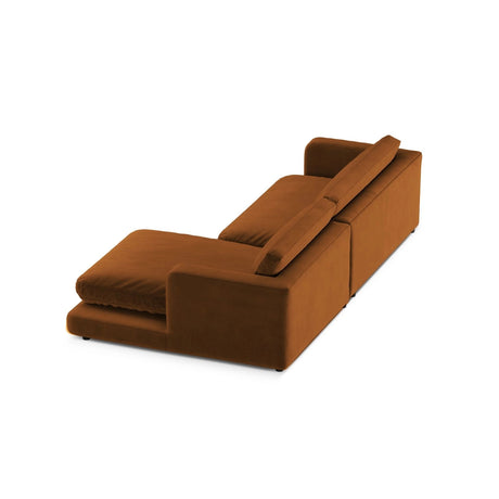 Ibiza 4-Sitzer Ecksofa, Rechte Seite, aus Samt in Terrakotta (Riviera 56), 270x170x86 cm von Cosmopolitan Design – Bild 5