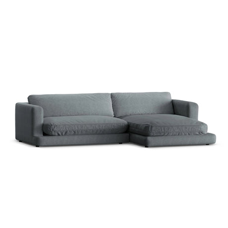 Ibiza 4-Sitzer Ecksofa, Rechte Seite, aus Strukturierter Stoff in Dunkelgrau (Wind 89), 270x170x86 cm von Cosmopolitan Design – Bild 4