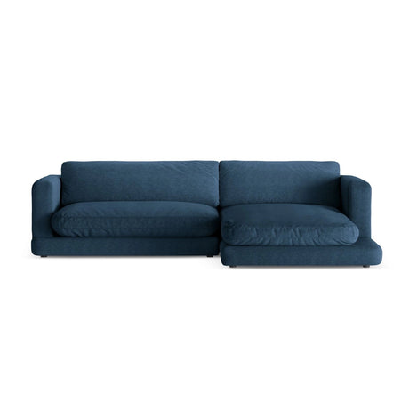 Ibiza 4-Sitzer Ecksofa, Rechte Seite, aus Strukturierter Stoff in Marineblau (Wind 77), 270x170x86 cm von Cosmopolitan Design – Bild 1
