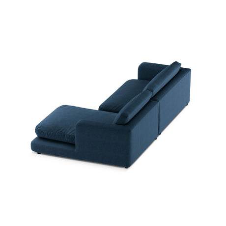Ibiza 4-Sitzer Ecksofa, Rechte Seite, aus Strukturierter Stoff in Marineblau (Wind 77), 270x170x86 cm von Cosmopolitan Design – Bild 5