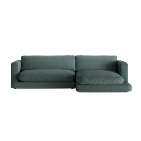 Ibiza 4-Sitzer Ecksofa, Rechte Seite, aus Strukturierter Stoff in Moosgrün (Wind 75), 270x170x86 cm von Cosmopolitan Design – Bild 1