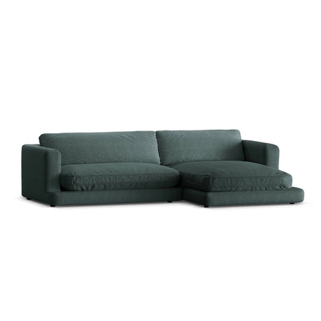 Ibiza 4-Sitzer Ecksofa, Rechte Seite, aus Strukturierter Stoff in Moosgrün (Wind 75), 270x170x86 cm von Cosmopolitan Design – Bild 4