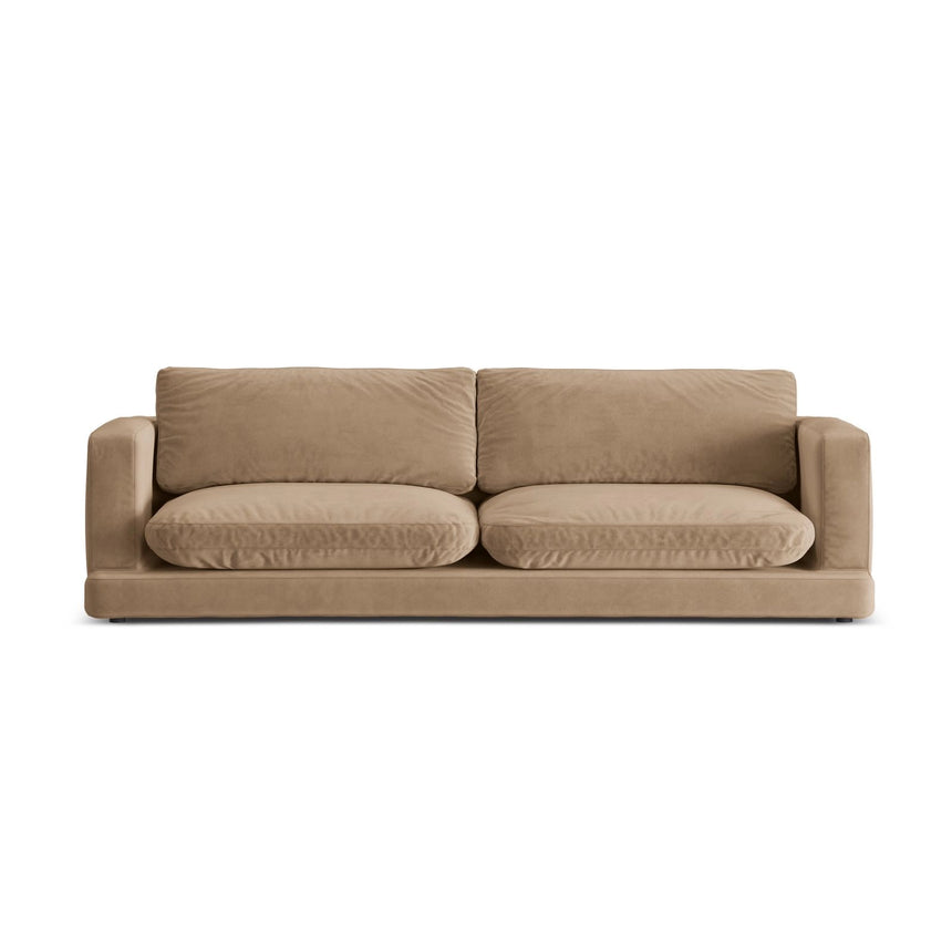Ibiza 4-Sitzer Sofa aus Samt in Dunkelbeige (Riviera 24), 240x105x86 cm von Cosmopolitan Design – Bild 1
