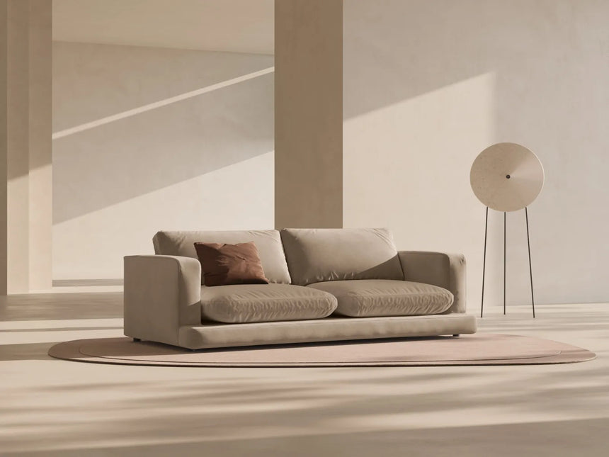 Ibiza 4-Sitzer Sofa aus Samt in Dunkelbeige (Riviera 24), 240x105x86 cm von Cosmopolitan Design – Bild 2