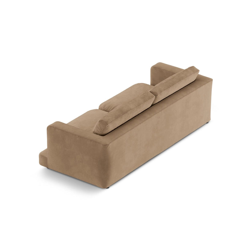 Ibiza 4-Sitzer Sofa aus Samt in Dunkelbeige (Riviera 24), 240x105x86 cm von Cosmopolitan Design – Bild 5