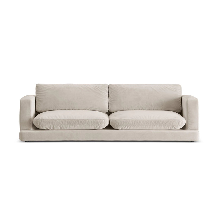 Ibiza 4-Sitzer Sofa aus Samt in Hellbeige (Riviera 21), 240x105x86 cm von Cosmopolitan Design – Bild 1
