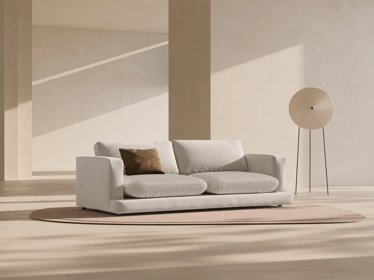 Ibiza 4-Sitzer Sofa aus Samt in Hellbeige (Riviera 21), 240x105x86 cm von Cosmopolitan Design – Bild 2