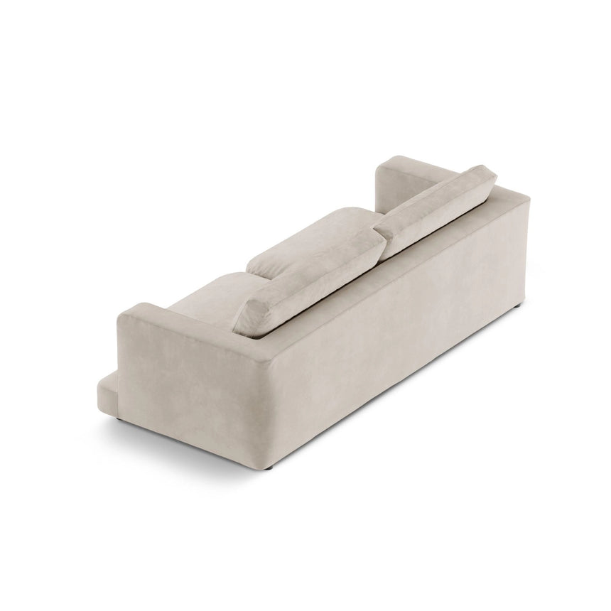 Ibiza 4-Sitzer Sofa aus Samt in Hellbeige (Riviera 21), 240x105x86 cm von Cosmopolitan Design – Bild 5