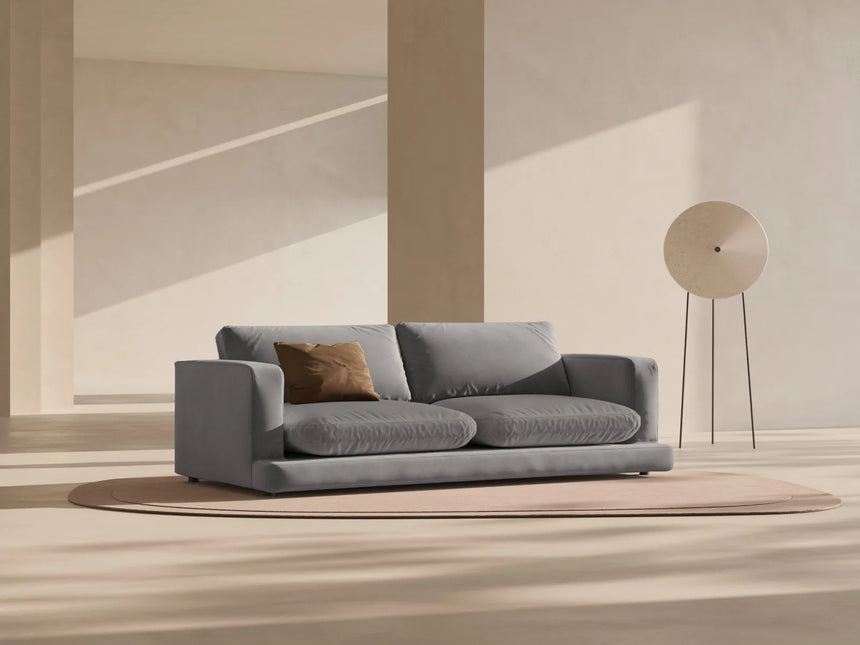 Ibiza 4-Sitzer Sofa aus Samt in Hellgrau (Riviera 91), 240x105x86 cm von Cosmopolitan Design – Bild 2