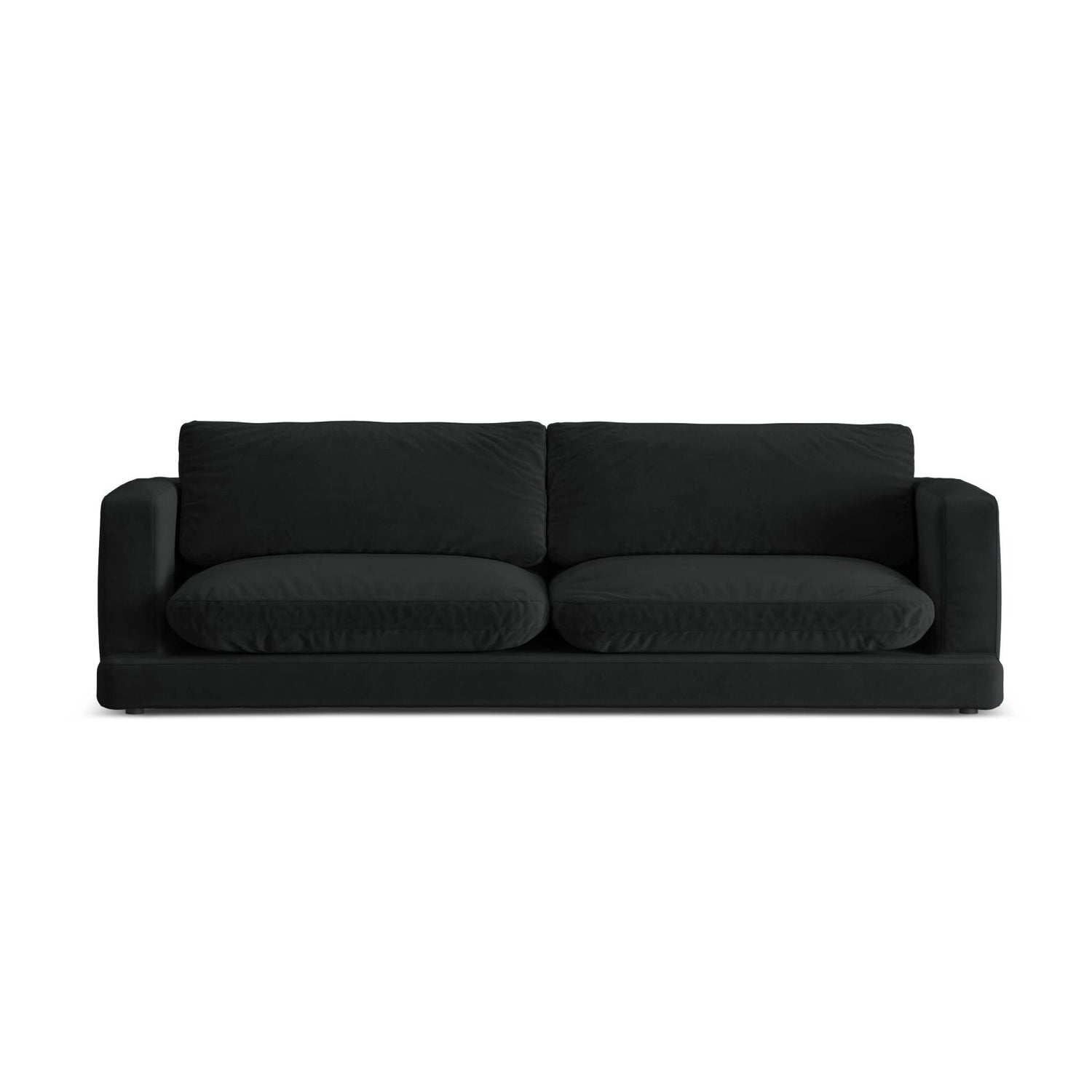 Ibiza 4-Sitzer Sofa aus Samt in Schwarz (Riviera 100), 240x105x86 cm von Cosmopolitan Design – Bild 1