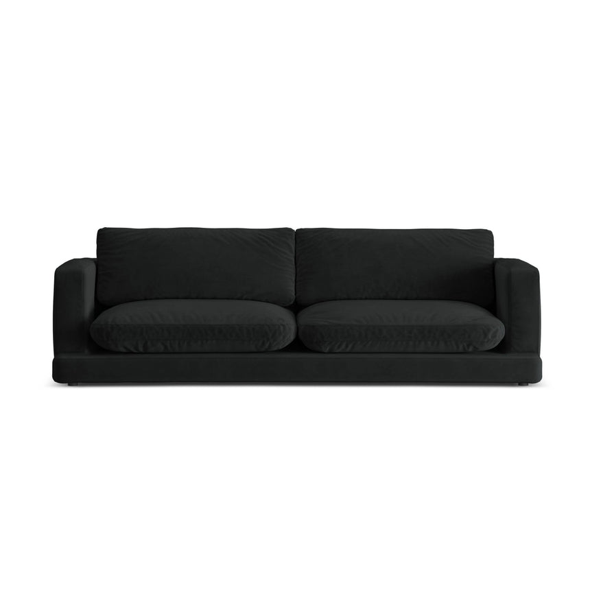 Ibiza 4-Sitzer Sofa aus Samt in Schwarz (Riviera 100), 240x105x86 cm von Cosmopolitan Design – Bild 1