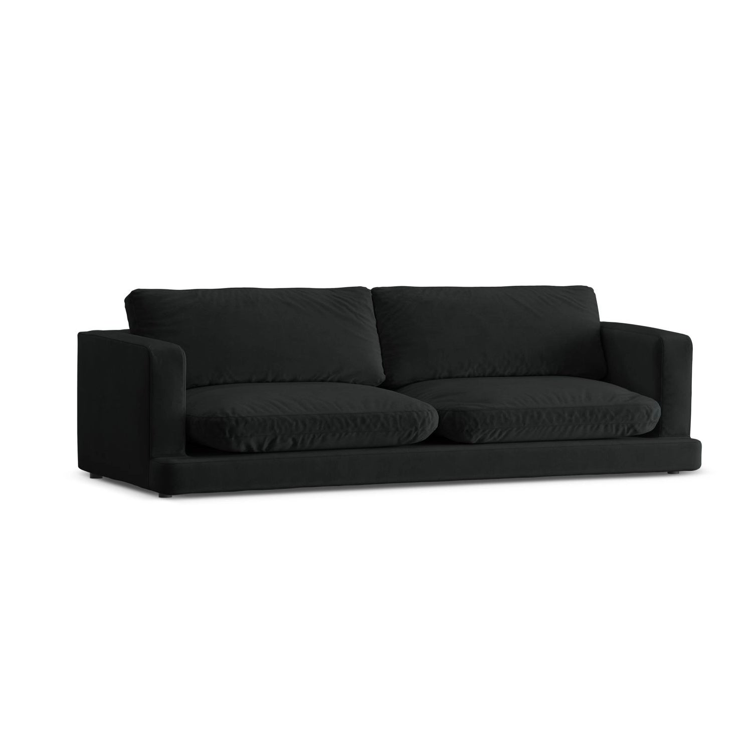 Ibiza 4-Sitzer Sofa aus Samt in Schwarz (Riviera 100), 240x105x86 cm von Cosmopolitan Design – Bild 4