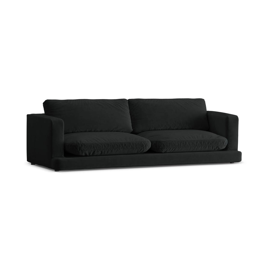 Ibiza 4-Sitzer Sofa aus Samt in Schwarz (Riviera 100), 240x105x86 cm von Cosmopolitan Design – Bild 4