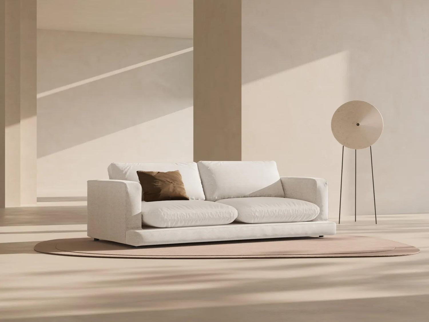 Ibiza 4-Sitzer Sofa aus Samt oder Strukturstoff, 240x105x86 cm von Cosmopolitan Design – Bild 2