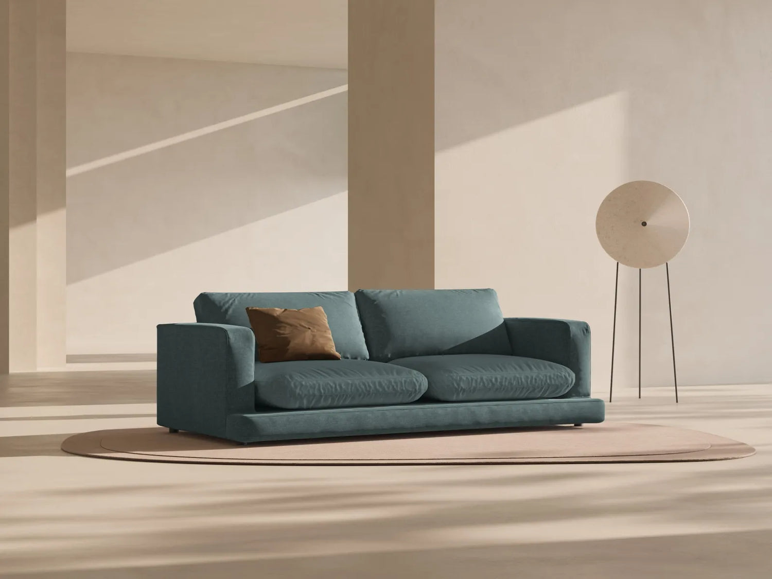 Ibiza 4-Sitzer Sofa aus Strukturierter Stoff in Moosgrün (Wind 75), 240x105x86 cm von Cosmopolitan Design – Bild 2