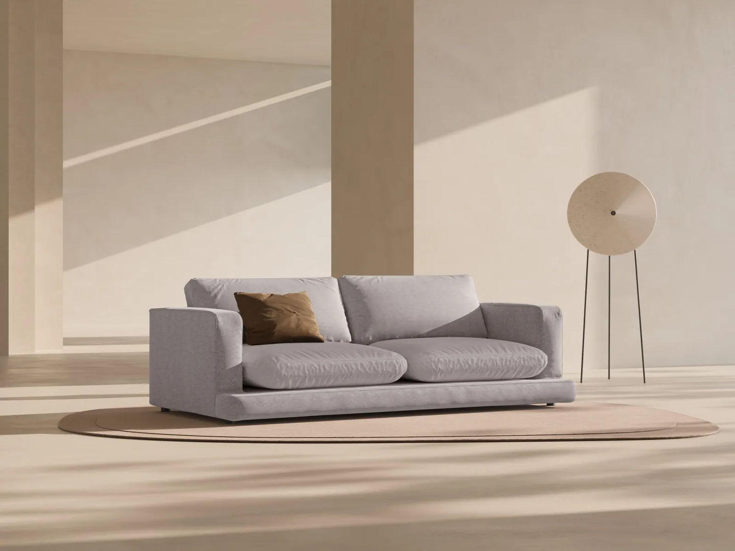 Ibiza 4-Sitzer Sofa aus Strukturierter Stoff in Warmes Grau (Wind 82), 240x105x86 cm von Cosmopolitan Design – Bild 2