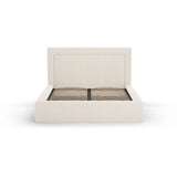 Kemer Bett mit Kopfteil und Stauraum aus Boucle in Beige (Baloo 2074), 200x200 cm von Cosmopolitan Design – Bild 3
