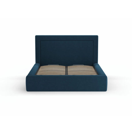 Kemer Bett mit Kopfteil und Stauraum aus Boucle in Dunkelblau (Baloo 2088), 140x200 cm von Cosmopolitan Design – Bild 3