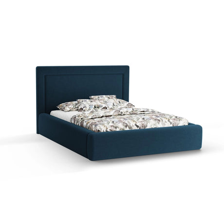 Kemer Bett mit Kopfteil und Stauraum aus Boucle in Dunkelblau (Baloo 2088), 160x200 cm von Cosmopolitan Design – Bild 1