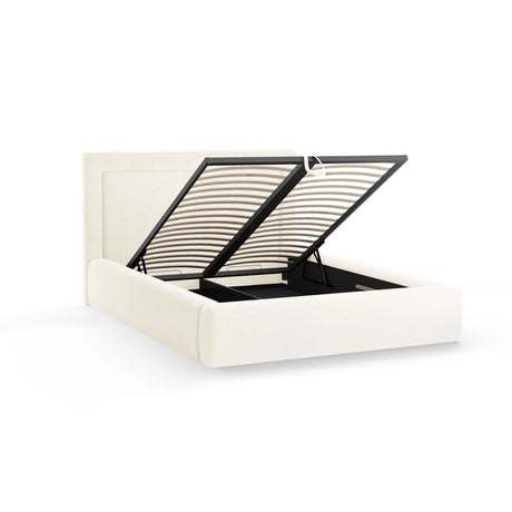Kemer Bett mit Kopfteil und Stauraum aus Boucle oder Strukturstoff, 180x200 cm von Cosmopolitan Design – Bild 5