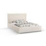 Kemer Bett mit Kopfteil und Stauraum aus Strukturierter Stoff in Leichtes Beige (Wind 05), 160x200 cm von Cosmopolitan Design – Bild 1