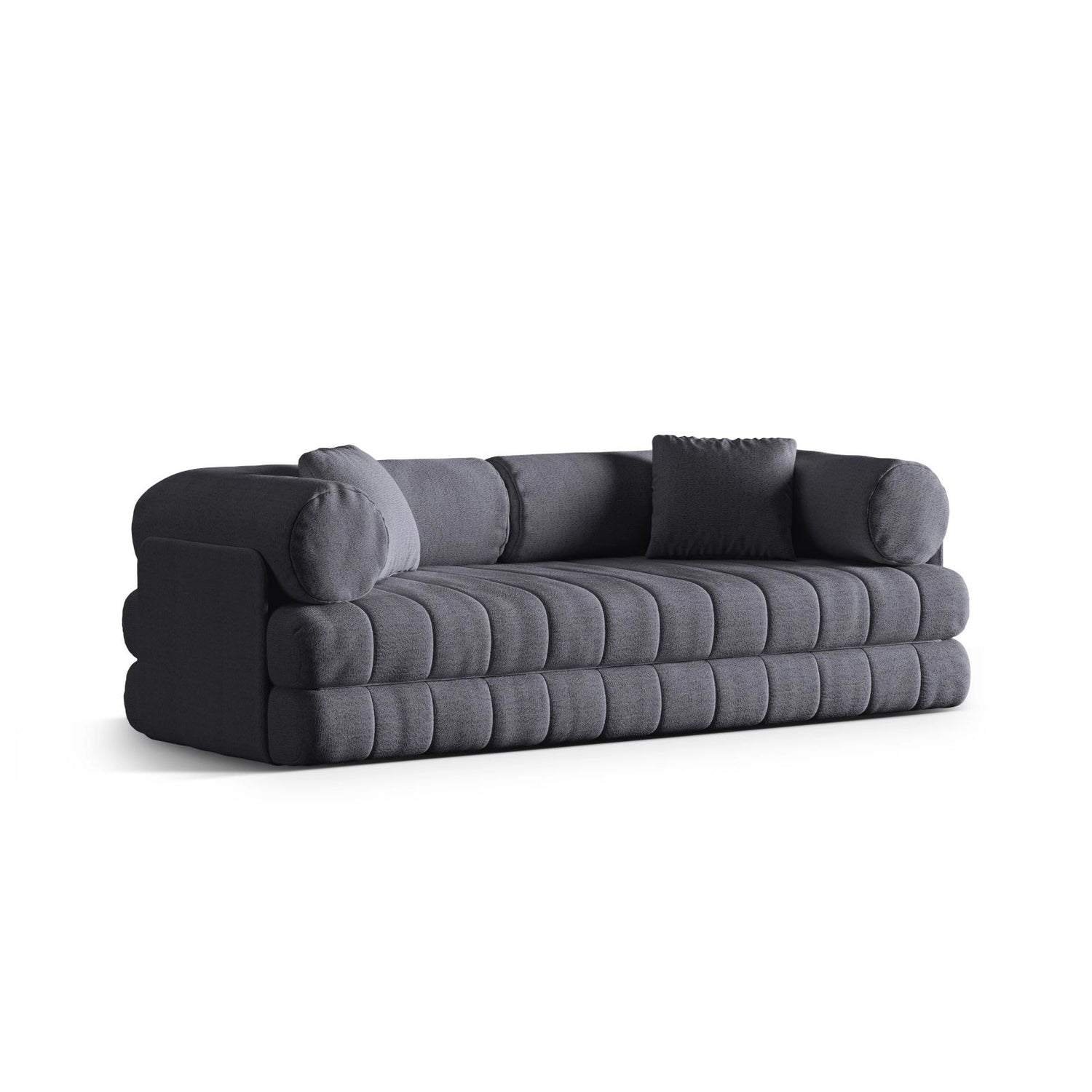 Kemi 3-Sitzer Sofa aus Boucle in Graphit (CORAL 80), 206x95x70 cm von Cosmopolitan Design – Bild 4