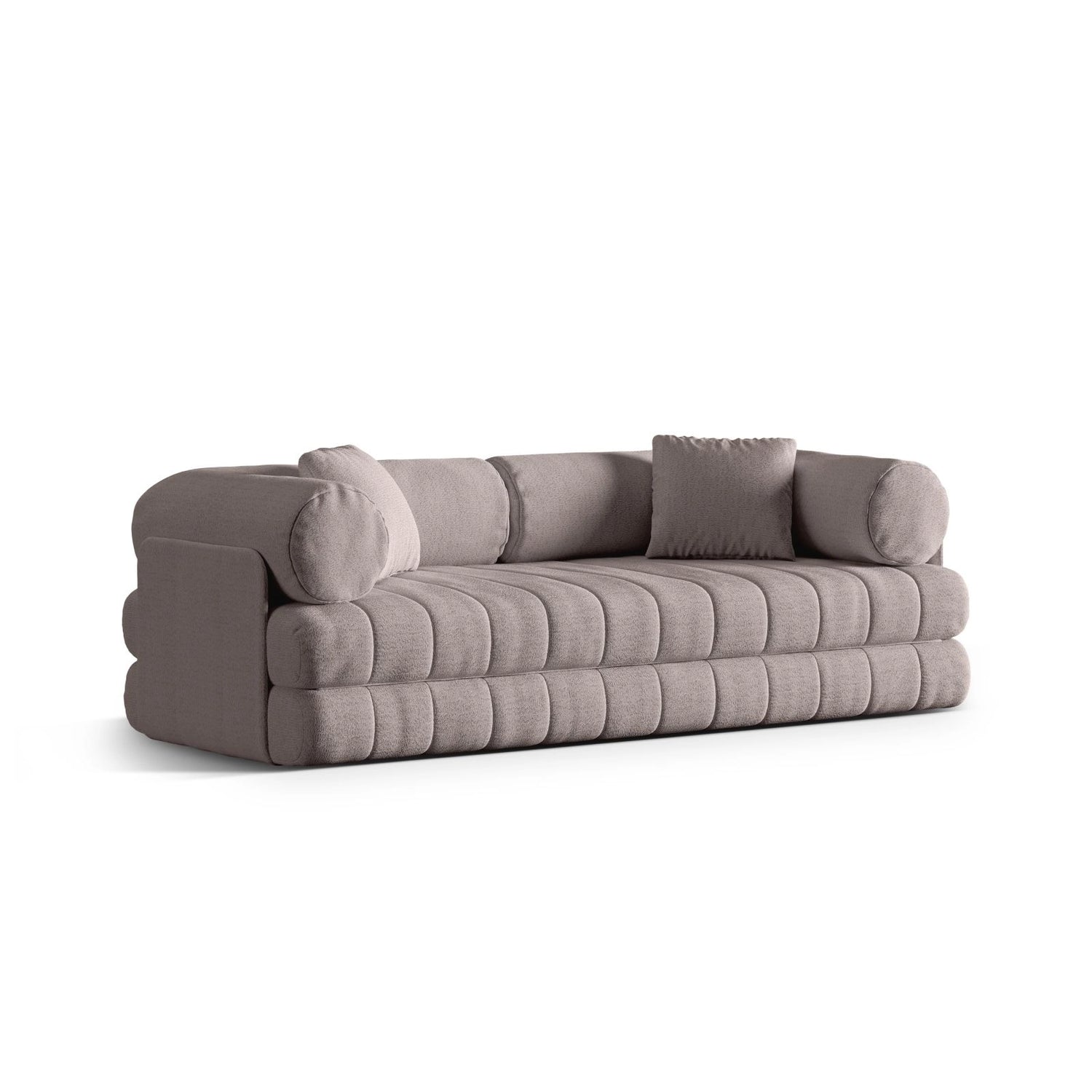 Kemi 3-Sitzer Sofa aus Boucle in Warmes Grau (CORAL 50), 206x95x70 cm von Cosmopolitan Design – Bild 4