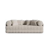Kemi 3-Sitzer Sofa aus Samt in Beige (Salvador 1), 206x95x70 cm von Cosmopolitan Design – Bild 1