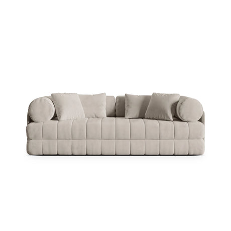 Kemi 3-Sitzer Sofa aus Samt in Beige (Salvador 1), 206x95x70 cm von Cosmopolitan Design – Bild 1