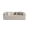 Kemi 3-Sitzer Sofa aus Samt in Beige (Salvador 1), 206x95x70 cm von Cosmopolitan Design – Bild 1