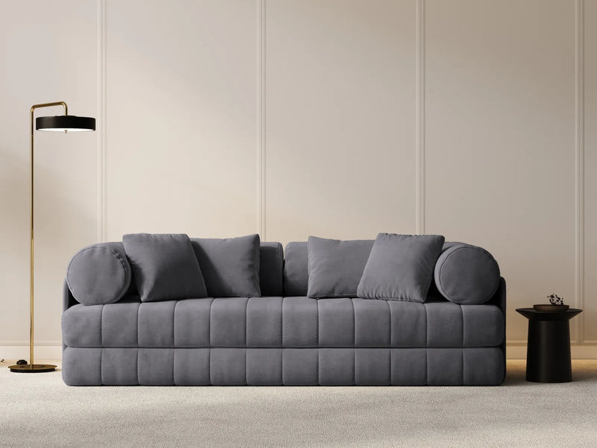 Kemi 3-Sitzer Sofa aus Samt in Dunkelgrau (Salvador 18), 206x95x70 cm von Cosmopolitan Design – Bild 2