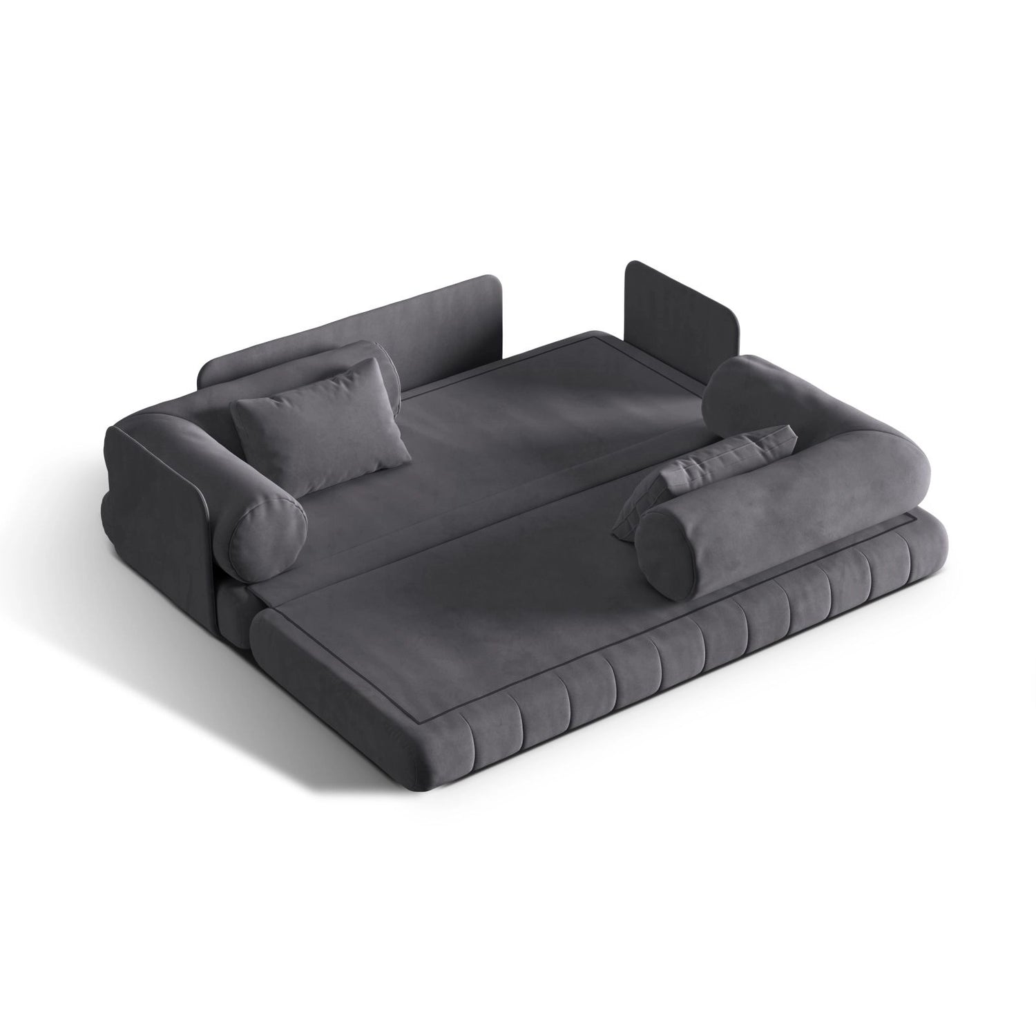 Kemi 3-Sitzer Sofa aus Samt in Dunkelgrau (Salvador 18), 206x95x70 cm von Cosmopolitan Design – Bild 5